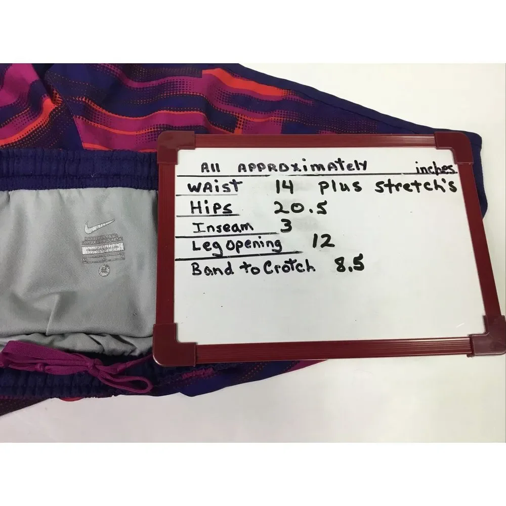 Nike Swim Board‎ Shorts Womens lined Blue multi color Draw string Size M